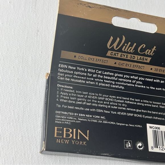 EBIN NEW YORK  Wild Cat Strip Cat Eye  3D Makeup Beauty  Lash Extension COCO - Picture 10 of 11